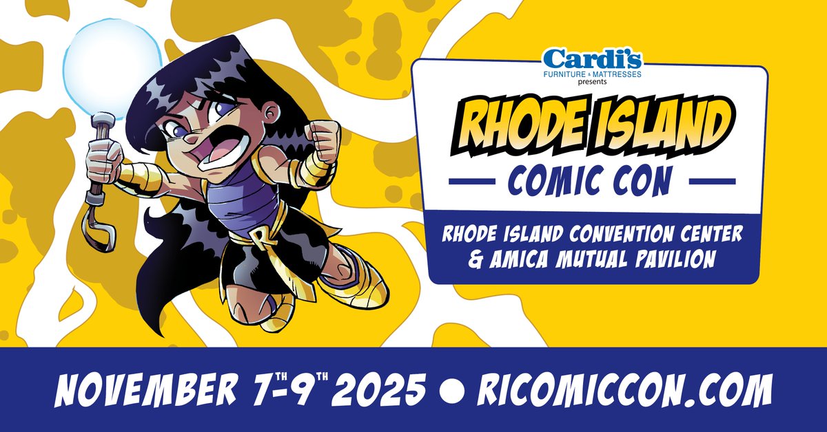 ricomiccon's tweet image. Hey #RICC2025 fans, we have some amazing guest announcements coming up! Beat the October rush and buy your badges now! Delivery starts in September! Buy tickets now at ricomiccon.com!
@the_amppvd and @riconvention - November 7 - 9, 2025!