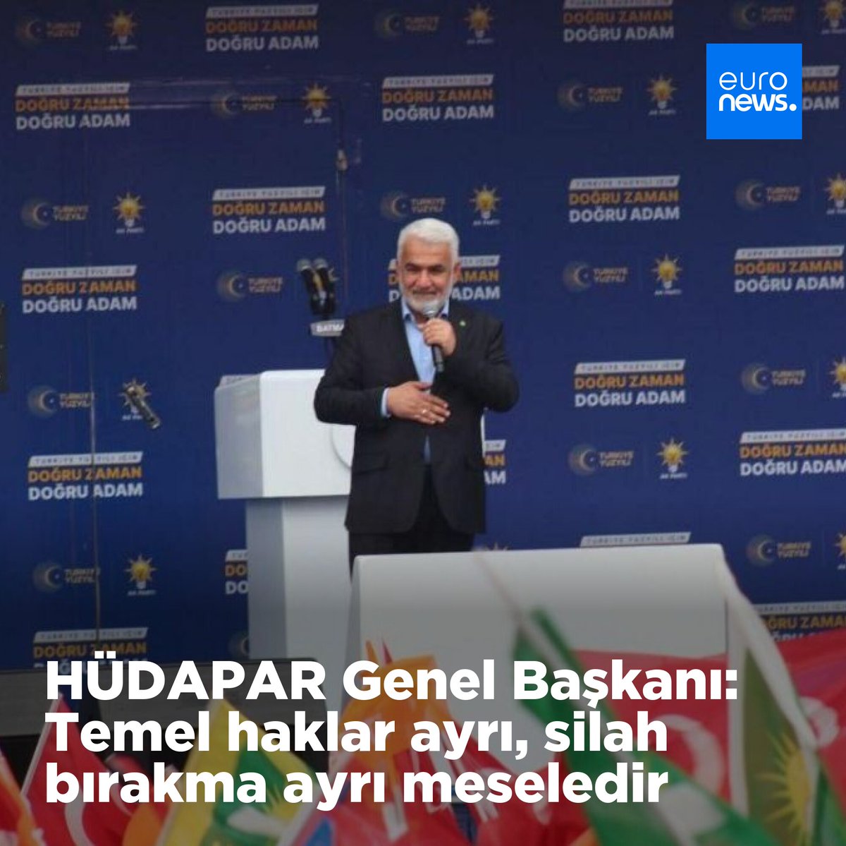 Euronews Türkçe'ye konuşan HÜDAPAR Genel Başkanı Zekeriya Yapıcıoğlu, "Kürt vatandaşların hak ve taleplerinin süreçten bağımsız ele alınması gerektiğini" vurguladı.
➡️ l.euronews.com/b97