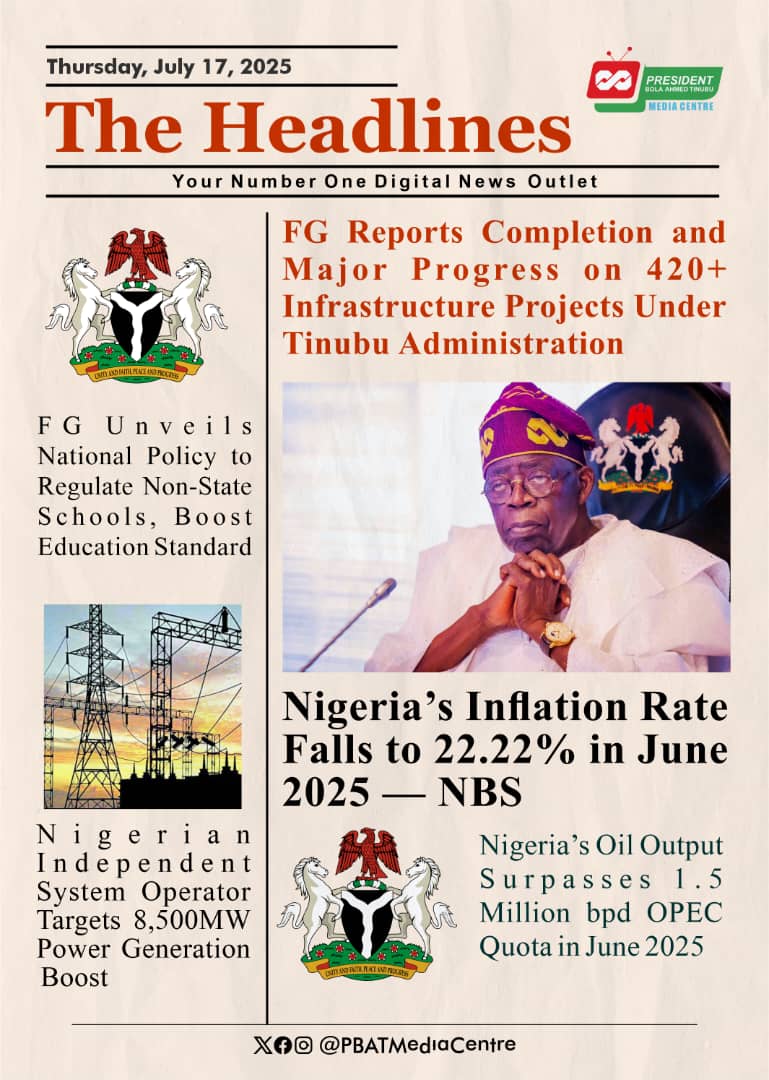 Zainab Jamilu Yusuf (@zainabbkd) on Twitter photo - *FG Unveils National Policy To Regulate Non-State Schools, Boost Education Standard.*
- *FG Reports Completion And Major Progress On 420+ Infrastructure Projects Under Tinubu Administration.*
- *Nigeria’s Inflation Rate Falls To 22.2% In June 2025 ~ <a href="/NBS_Nigeria/">NBS Nigeria</a>* - *FG Unveils National Policy To Regulate Non-State Schools, Boost Education Standard.*
- *FG Reports Completion And Major Progress On 420+ Infrastructure Projects Under Tinubu Administration.*
- *Nigeria’s Inflation Rate Falls To 22.2% In June 2025 ~ <a href="/NBS_Nigeria/">NBS Nigeria</a>*