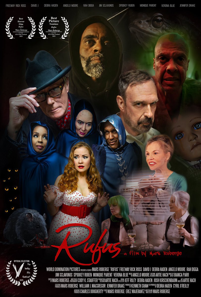 Catch Rufus next at The Valley Film Festival which runs Sept.17-21, 2025 at Laemmle NoHo7 (North Hollywood, CA.  We also be doing more screenings soon so stay tuned!

<a href="/rufus_movie/">Rufus</a> #afilmbymarsroberge #hprrorfilm #worlddominationpictures @valleyfilmfest
