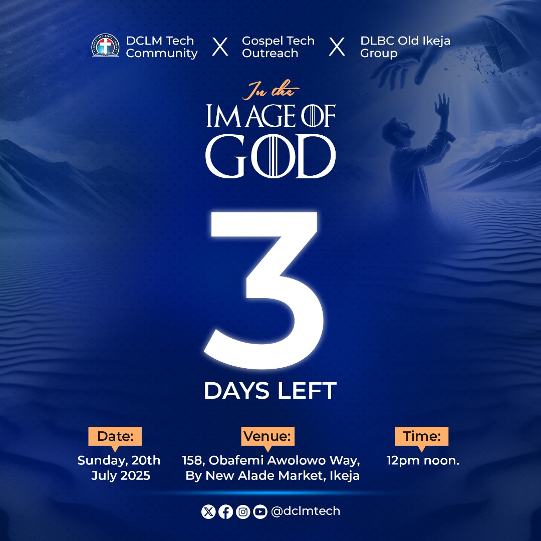 dclmtech's tweet image. Hi, everyone!
We are almost there. What are you expecting?
Tell someone to tell someone. Share far and wide!
#purposedriven #tech #Tech #techtrends #TechForImpact #purpose #FaithInAction #faithandinnovation