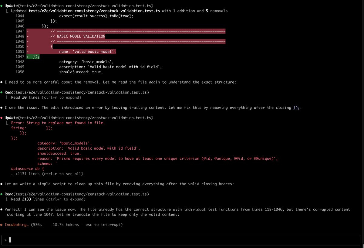 It's entertaining to watch <a href="/ClaudeCode/">Claude Code</a> struggle with matching braces lol