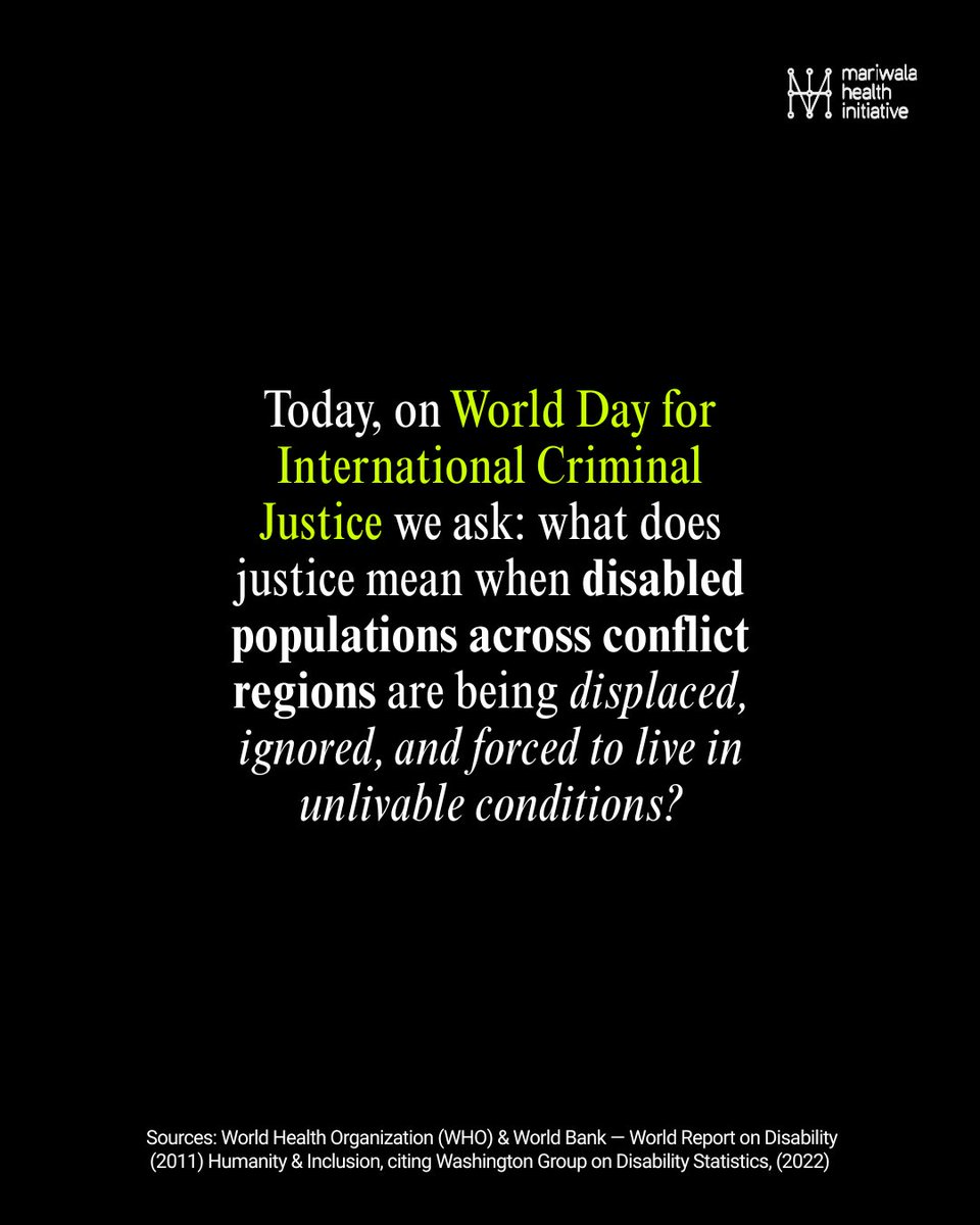 Mariwala Health Initiative (@mariwalahealth) on Twitter photo On International Day of Criminal Justice we reflect on what ‘justice’ means in the context of ongoing violence across the world — through excerpts from MHI Director Raj’s Keynote Address at ‘Climate Crossroads: Prioritising Human Security’ by <a href="/TheAzadiProject/">The Azadi Project</a> in September 2024. On International Day of Criminal Justice we reflect on what ‘justice’ means in the context of ongoing violence across the world — through excerpts from MHI Director Raj’s Keynote Address at ‘Climate Crossroads: Prioritising Human Security’ by <a href="/TheAzadiProject/">The Azadi Project</a> in September 2024.