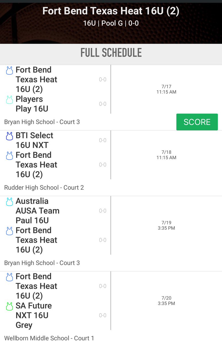 Fbtxheat (@fortbendtxheat) on Twitter photo Good Morning! If you’re in Bryan, TX this morning go check out Fort Bend Texas Heat 16U (2). You will see good quality basketball at a high level! <a href="/NxtProHoops/">NXTPRO Hoops</a> See schedule below. Good Morning! If you’re in Bryan, TX this morning go check out Fort Bend Texas Heat 16U (2). You will see good quality basketball at a high level! <a href="/NxtProHoops/">NXTPRO Hoops</a> See schedule below.