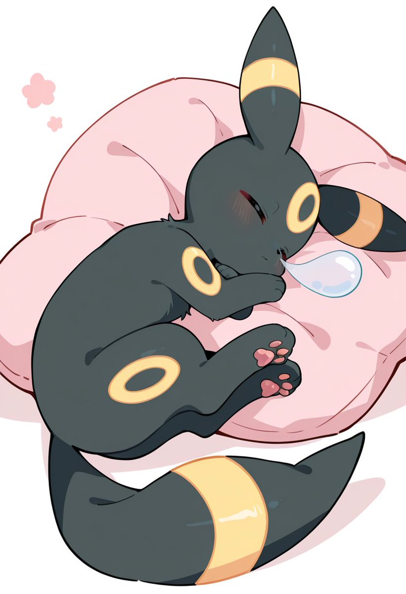 KaigamiAIkemono's tweet image. すやすやブラッキーちゃん...