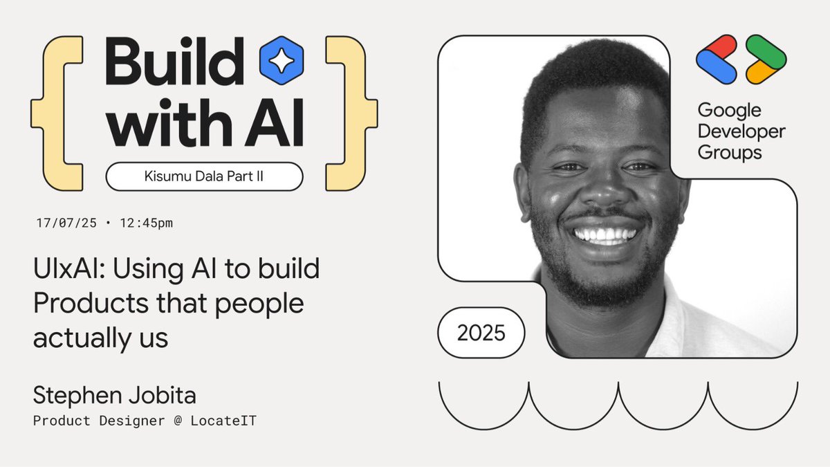 gdg_kisumu's tweet photo. Introducing our first speaker @mimijoby_  on UI &amp;AI. Are you a UIA enthusiast?We promise exciting sessions  on Saturday make sure not to miss anything. 

 #buildwithAIKisumu #buildwithAIKsm #BwAIksm https://t.co/l0KUkqpMDx