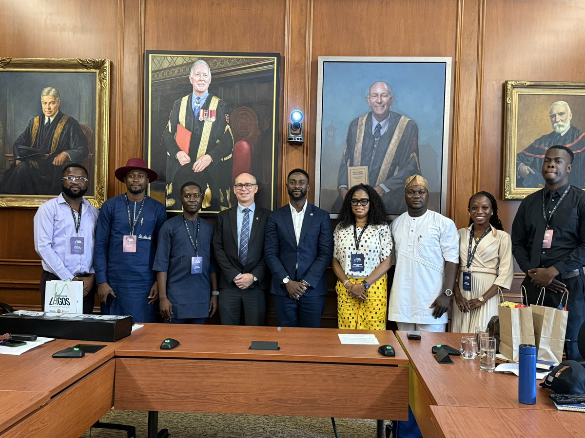 LagosJunction's tweet image. The delegates of the Lagos State Canada Study Tour 2025 were warmly welcomed at Queen’s University, where they attended an official orientation. 

They were received by the Chief of Staff and the Special Advisor from the Office of the Principal and Vice-Chancellor, Nick Mosey…