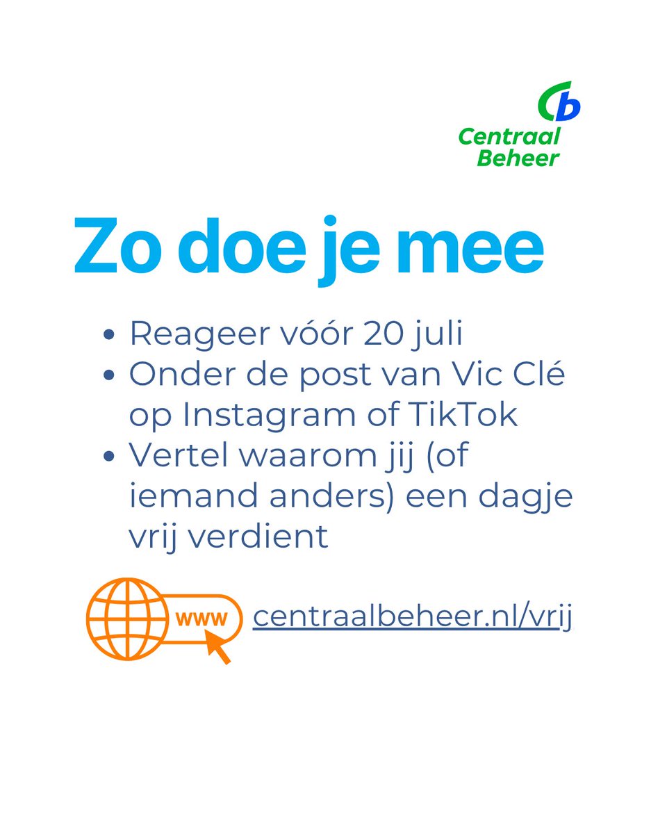 planetinterim's tweet image. Veel ondernemers gunnen zichzelf nauwelijks rust. Onze partner snapt dat en geeft deze zomer 10 ondernemers een dag écht vrij!
✅ Tot €750 vergoeding voor je werkdag 
✅ Tot €250 voor een uitje naar keuze 

Info: centraalbeheer.nl/zzp/vrij

#planetinterim 
#centraalbeheer