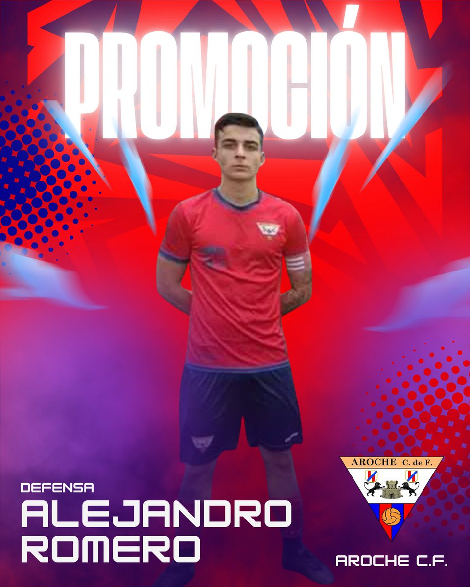 📣 PROMOCIÓN AL PRIMER EQUIPO ⚽️

Desde la cantera y con paso firme, Alejandro Romero se incorpora al primer equipo del Aroche tras una etapa brillante en el juvenil.

¡Enhorabuena, vamos juntos! 🔵🔴