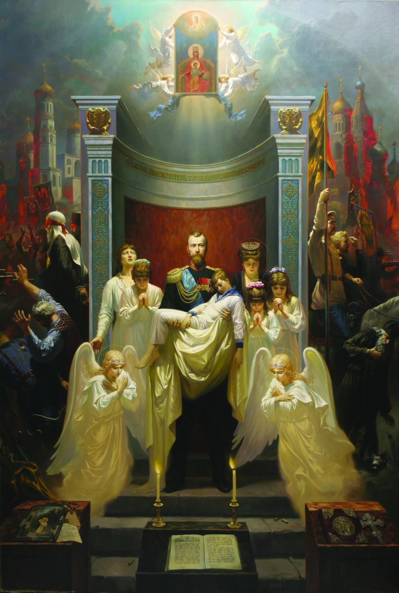 GnomeRad's tweet photo. 107 years ago the God ordained Imperial order was overthrown by the same revolutionary forces that murdered Christ 🇷🇺👑☦️

🗡️ The Russian Royal Family were brutally murdered in a ritual way by jewish bolsheviks, ending 1500 years of Christian Empire from St. Constantine to Tsar Nicholas II. Thankfully Orthodoxy has returned to Russia & is growing worldwide. In no small part thanks to the prayers of these new Martyrs. Pray for us Holy Saints! 🙏🏻
