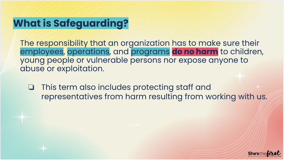 As girl-programming practitioners, it’s our duty to ensure our people &amp; programs do no harm—protecting girls &amp; youth from harm or exploitation. This #GirlsFirst Summit session unpacks 4 key safeguarding standards &amp; puts them into practice with real-life scenarios.
