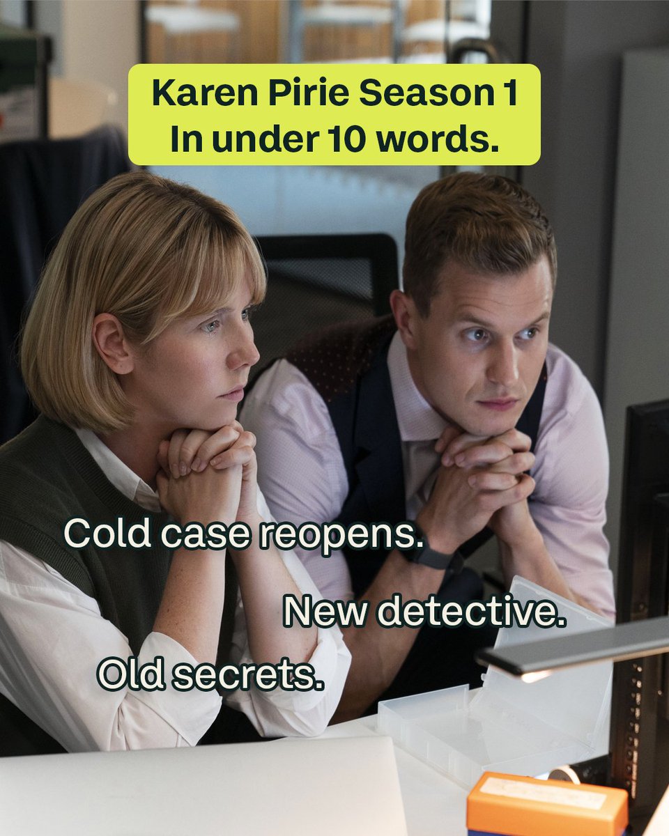 ITV's tweet image. 3 days left to catch up on Karen Pirie Season 1 before Season 2 drops! ⏰ That's 1 episode a day until Sunday, or refresh yourself with this very handy guide
#KarenPirie #WhatToWatch #BritishDrama