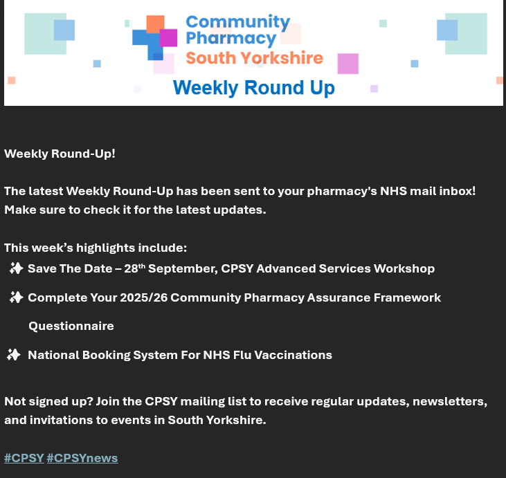 Community Pharmacy South Yorkshire tweet media
