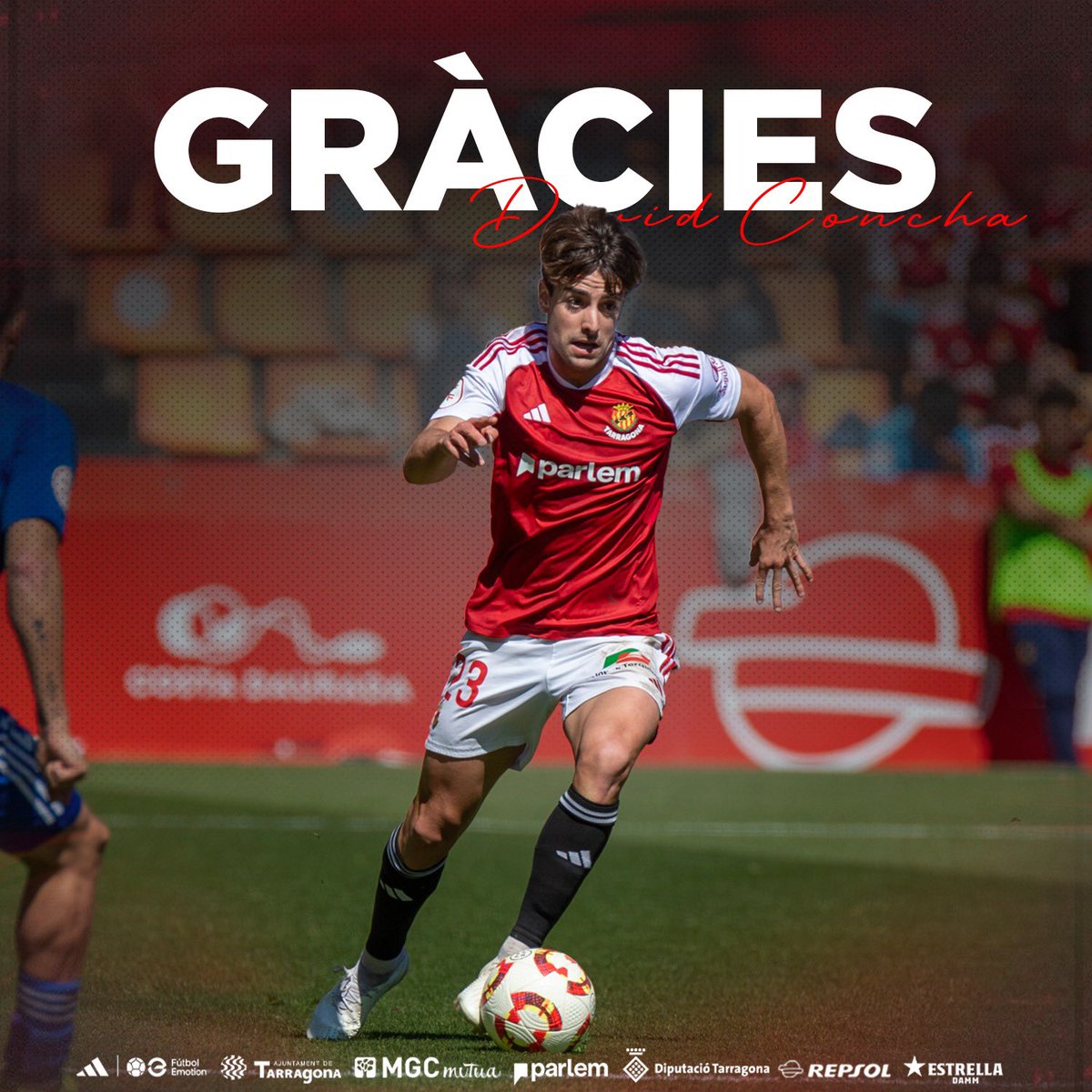 NÀSTIC DE TARRAGONA (@nastictarragona) on Twitter photo ℹ️ <a href="/DaviddConcha27/">David Concha</a> finalitza la seva etapa al Nàstic.
👋🏻 Muchas gracias por estas dos temporadas en Tarragona, defendiendo nuestros colores con trabajo y compromiso. ¡Te deseamos lo mejor en tus nuevos retos personales y profesionales, David!
𝑮𝒓𝒂̀𝒄𝒊𝒆𝒔‼️ ℹ️ <a href="/DaviddConcha27/">David Concha</a> finalitza la seva etapa al Nàstic.
👋🏻 Muchas gracias por estas dos temporadas en Tarragona, defendiendo nuestros colores con trabajo y compromiso. ¡Te deseamos lo mejor en tus nuevos retos personales y profesionales, David!
𝑮𝒓𝒂̀𝒄𝒊𝒆𝒔‼️