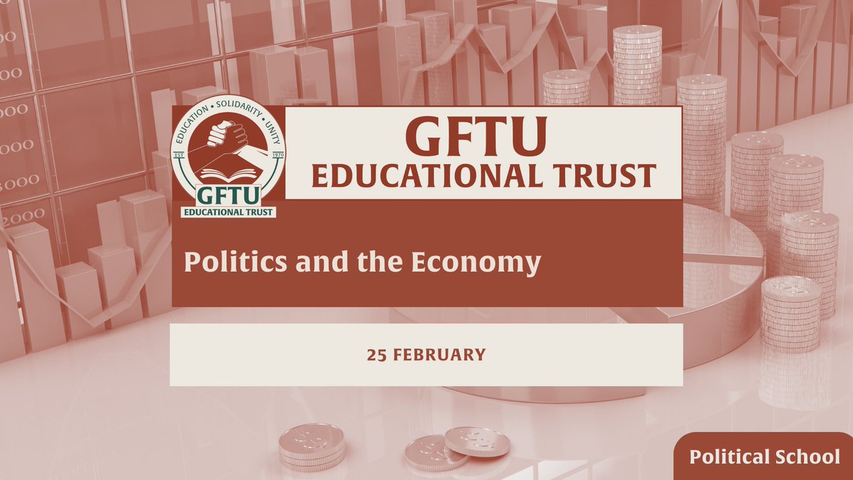 GFTUET's tweet image. 🚨 NEW | Political School 🎓
Three connected sessions across the year, our political schools will look at the role of trade unions in influencing parliament, the political world around us and our economy.
Limited places, register now: gftuet.org.uk/education
#GFTUET