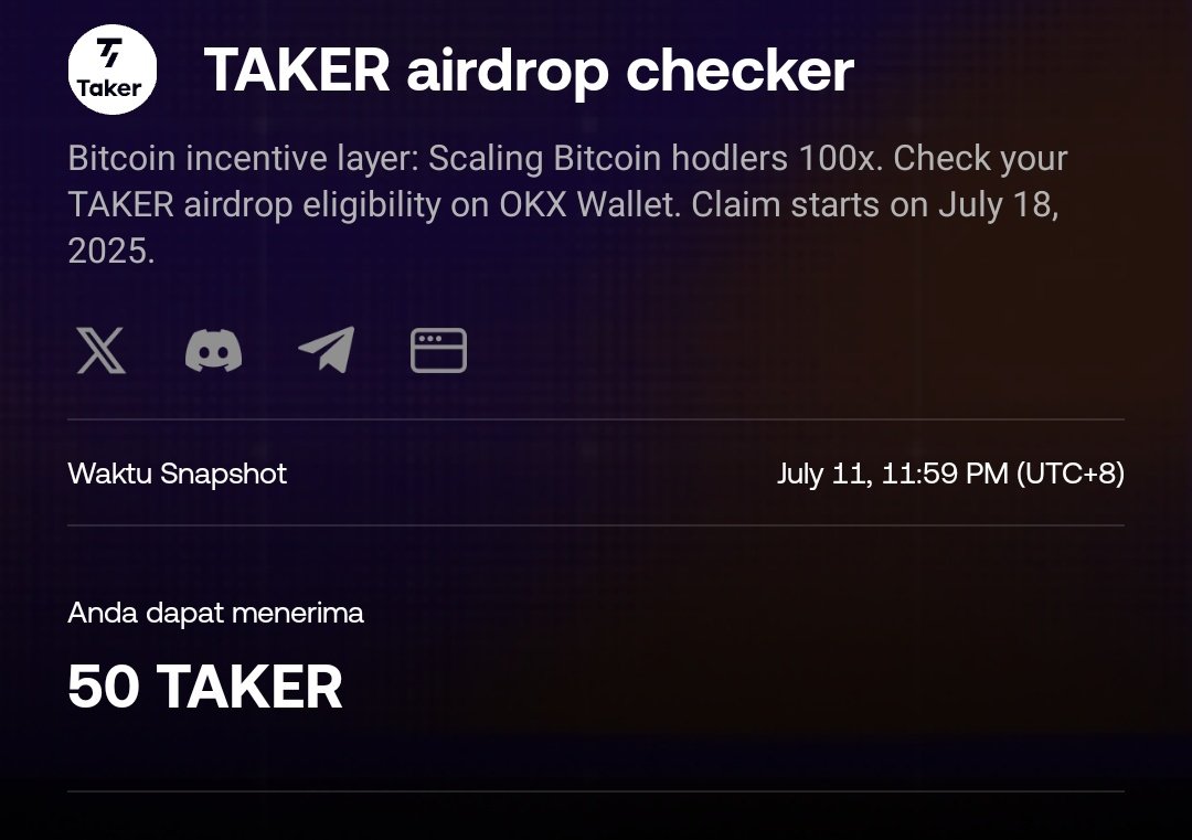 Semenjak ada meta yapping Ama Mpok alpha, 
Alokasi garapan pada abu anj !! 😂🤣

$TAKER check allocation on OKX wallet
