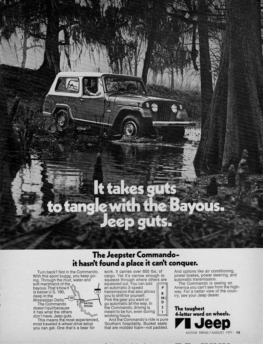 Legendary1941's tweet image. It takes guts...Motor Trend circa August 1971! Happy Thursday!
...................
#dailyjeeps #thursday #thursdayvibes #thursdaythoughts #legendary1941 #jeep #jeeplife #farm #farmlife #farmjeep #army #WWII #military #war #willys #vintage #legends