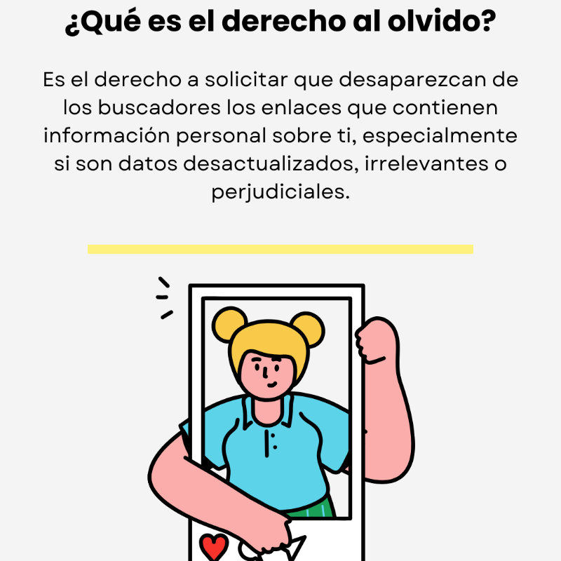 larazon_es's tweet photo. 🤔 ¿Quieres borrar tu pasado de internet? La ley te da herramientas para tomar el control.
👉🏻 Descubre cómo puedes ejercer tu derecho al olvido paso a paso en el nuevo episodio de #Amibox (@FundATRESMEDIA)