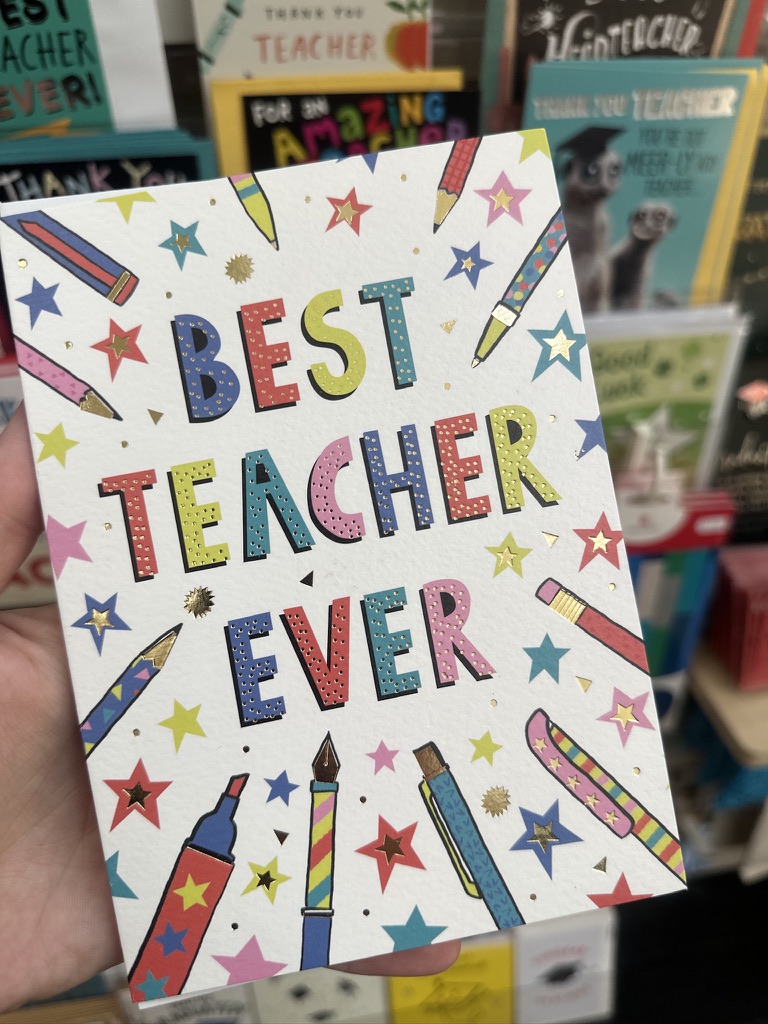 FestivalPlace's tweet image. Don't forget to pick up a thank you card and balloon for those teachers that make a difference!
Lots of lovely cards in store at Clintons and Cards Direct. Pop in today!