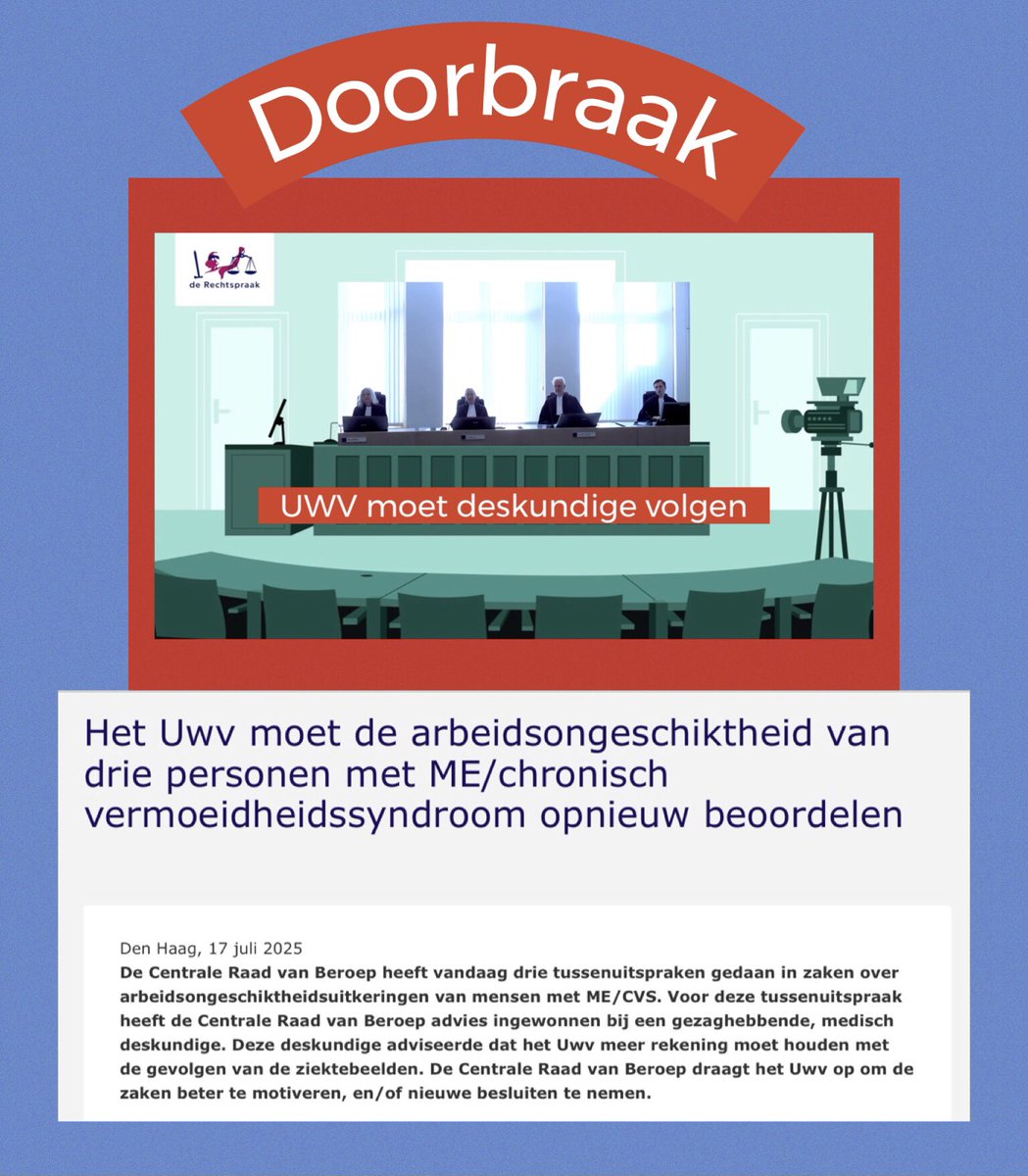 🟦 ME CVS 🟥 DE CENTRALE RAAD SCHRIJFT GESCHIEDENIS 

🔲 jarenlang hebben heel wat verzekeringsartsen (niet alle zeg ik er maar gelijk bij) de onderzoeksmethodes van het
behandelcentrum Cardiozorg afgedaan als ‘niet objectief,’ onwetenschappelijk, quatsch en terzijde geschoven of