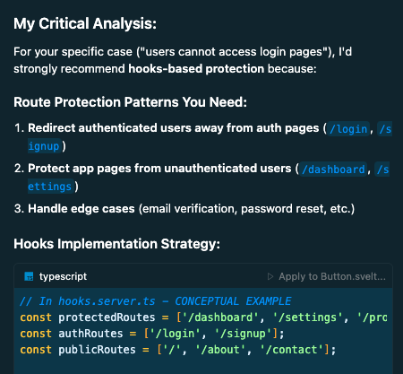 Lukebonnici1's tweet image. ⚠️ Reason 1012 to know software development when vibe coding.
Cursor / Claude can't stay consistent with it's recommendations - it changes on a whim based on your on prompt.
Knowing how to make architectural decisions is critically important to building scalable apps.