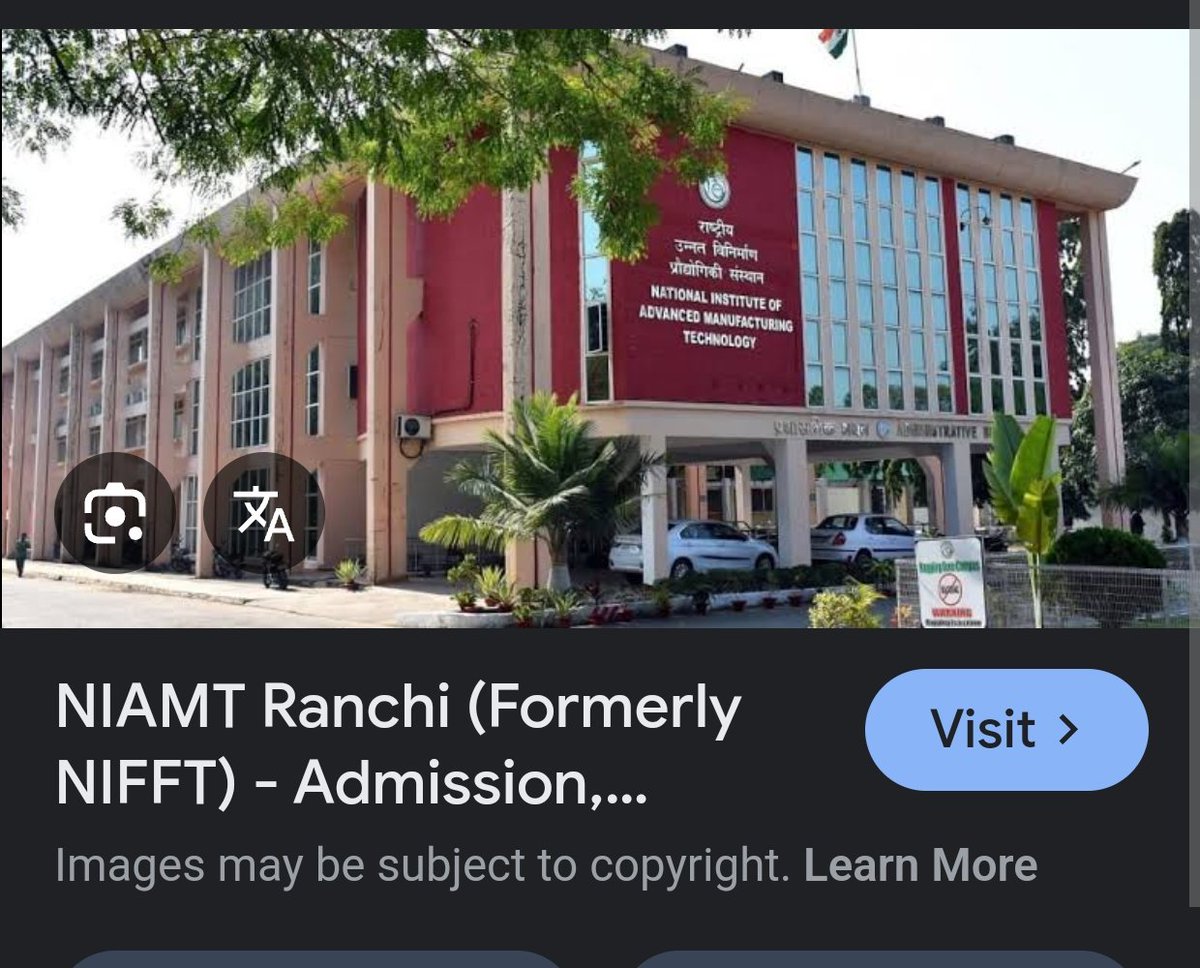 Arun Kumar Jha, Indian Economic Service (Retd) (@arunkjhaies) on Twitter photo Dream big, achieve bigger! HIGH-RANKING NIAMT Ranchi shapes future leaders in smart manufacturing & entrepreneurship. UG/PG via JEE Mains/CCMT. Details: niamt.ac.in
<a href="/niamt_ranchi/">NIAMT (Formerly NIFFT) Ranchi - Official</a> <a href="/ugc_india/">UGC INDIA</a> <a href="/EduMinOfIndia/">Ministry of Education</a> <a href="/vidyavision1/">Vidyavision.com</a> <a href="/collegebatch/">collegebatch.com</a> <a href="/admission_Fever/">admissionfever.com</a> Dream big, achieve bigger! HIGH-RANKING NIAMT Ranchi shapes future leaders in smart manufacturing & entrepreneurship. UG/PG via JEE Mains/CCMT. Details: niamt.ac.in
<a href="/niamt_ranchi/">NIAMT (Formerly NIFFT) Ranchi - Official</a> <a href="/ugc_india/">UGC INDIA</a> <a href="/EduMinOfIndia/">Ministry of Education</a> <a href="/vidyavision1/">Vidyavision.com</a> <a href="/collegebatch/">collegebatch.com</a> <a href="/admission_Fever/">admissionfever.com</a>