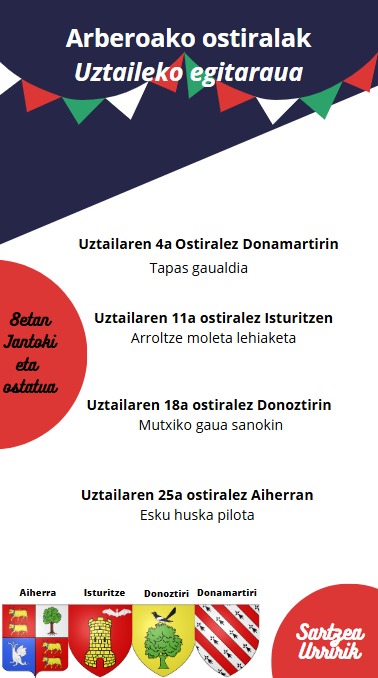 🍻 Mutxiko gaualdia ostiral huntan gure Txarangak animaturik! Donoztiriko Sanoki pilota lekuan.
👉19.30 talo ta ostatu
👉20.00 Mutxikoak! 
Zatozte!!! <a href="/seaskaikastola/">seaska.ikastolak</a>