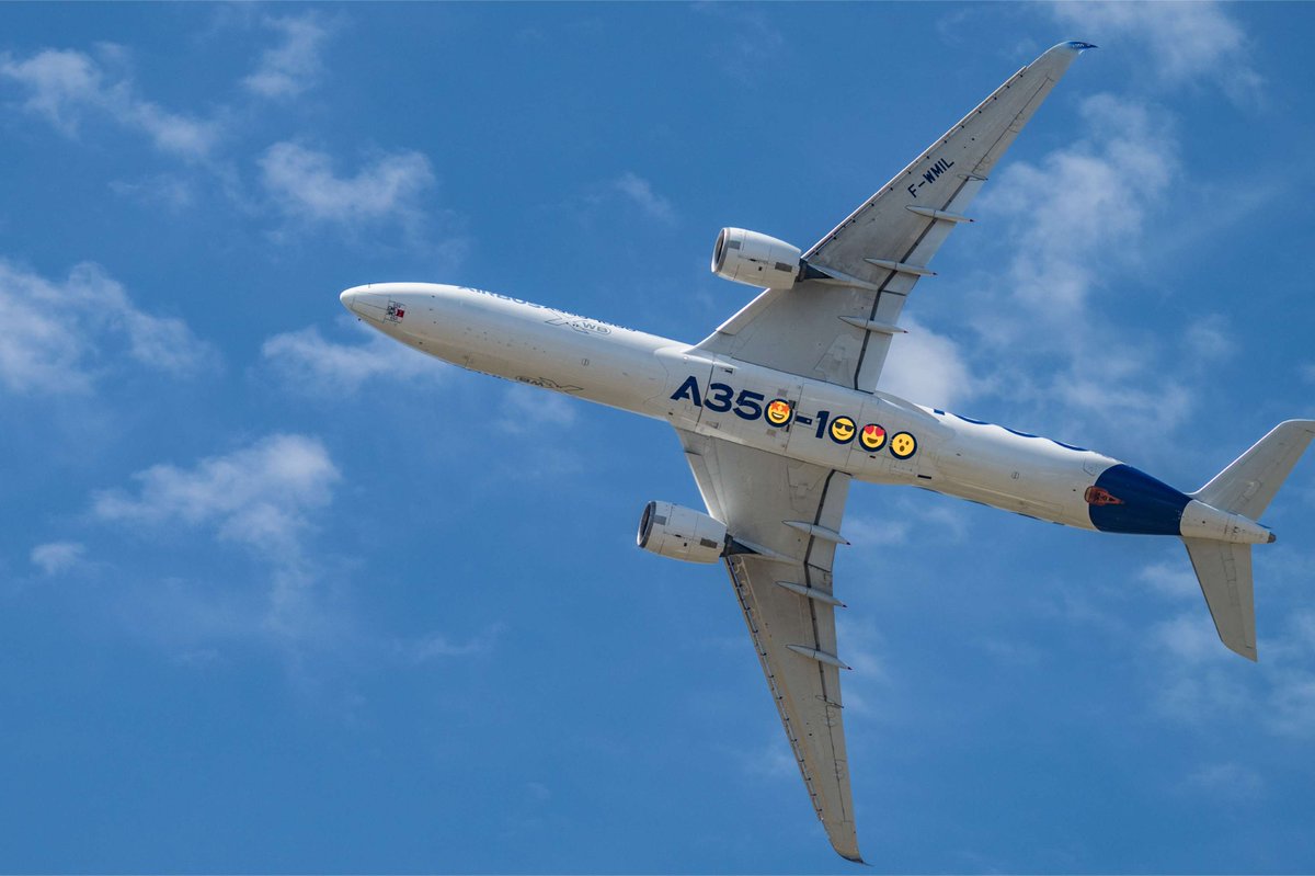 Airbus's tweet image. It's the one day you can't overuse emojis: Happy #WorldEmojiDay2025. ✈️
Challenge time: describe #Airbus' aircraft Families using ONLY emojis. Go! 👇