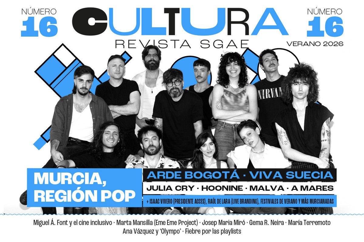 1/4 Hilo

💥Se ha quedado un jueves estupendo para publicar el número 16 de #CulturaRevistaSGAE, nuestro escaparate de propuestas y tendencias musicales, audiovisuales y escénicas.
En este número de verano hemos querido celebrar la escena musical de la #RegióndeMurcia. Por eso