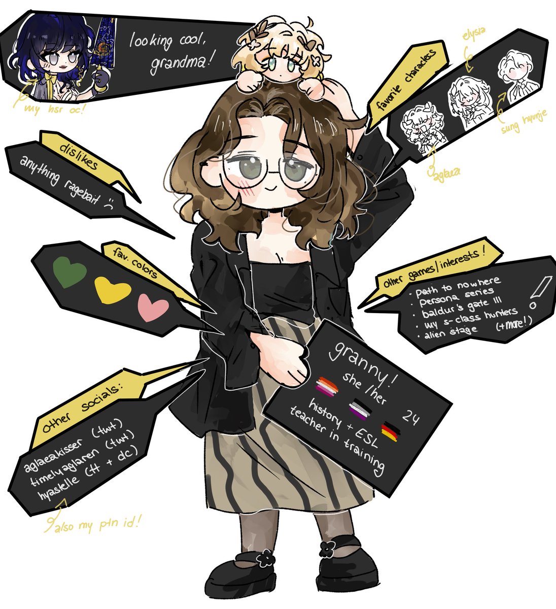 evadoodls's tweet photo. Have you hugged your Grandma today? Nice to meet you all!! 💕
#meettheadmin 💛 https://t.co/fuERZuya13