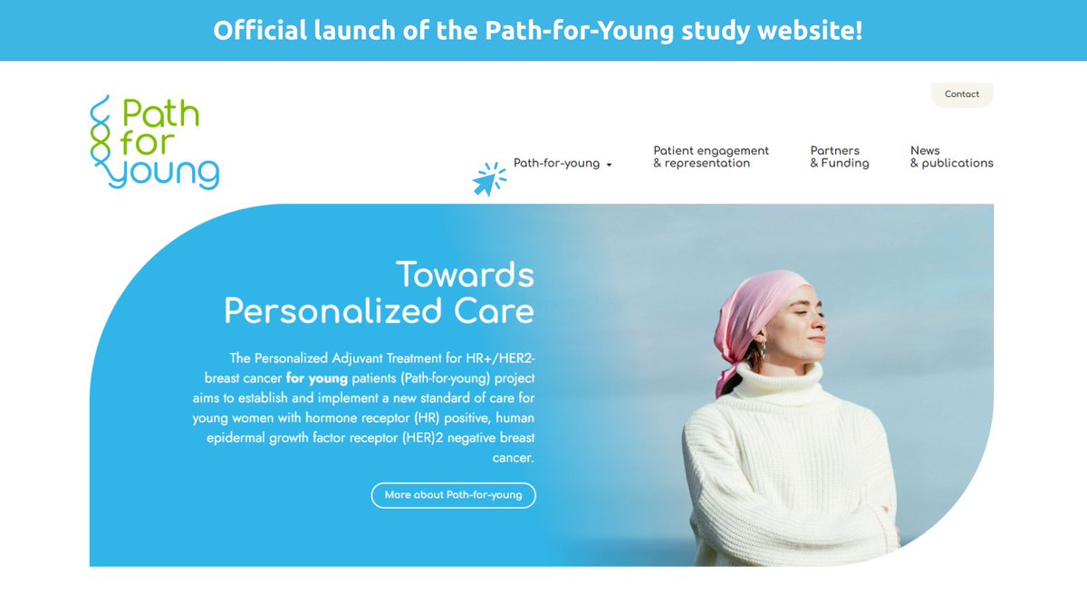 PathforYoung's tweet image. 馃殌 The #PathforYoung website is now live! This EU-funded study unites 20+ partners to improve care for young women with hormone-dependent breast cancer at high risk of recurrence. Discover goals, partners, patient role & news 馃敆 path-for-young.unicancer.fr #EU4Health #HorizonEU