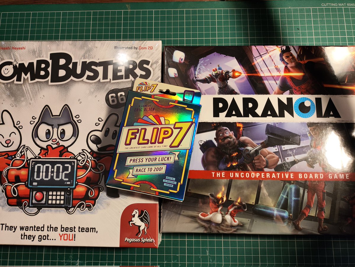 New Stock: Bomb Busters, Paranoia and Flip 7.