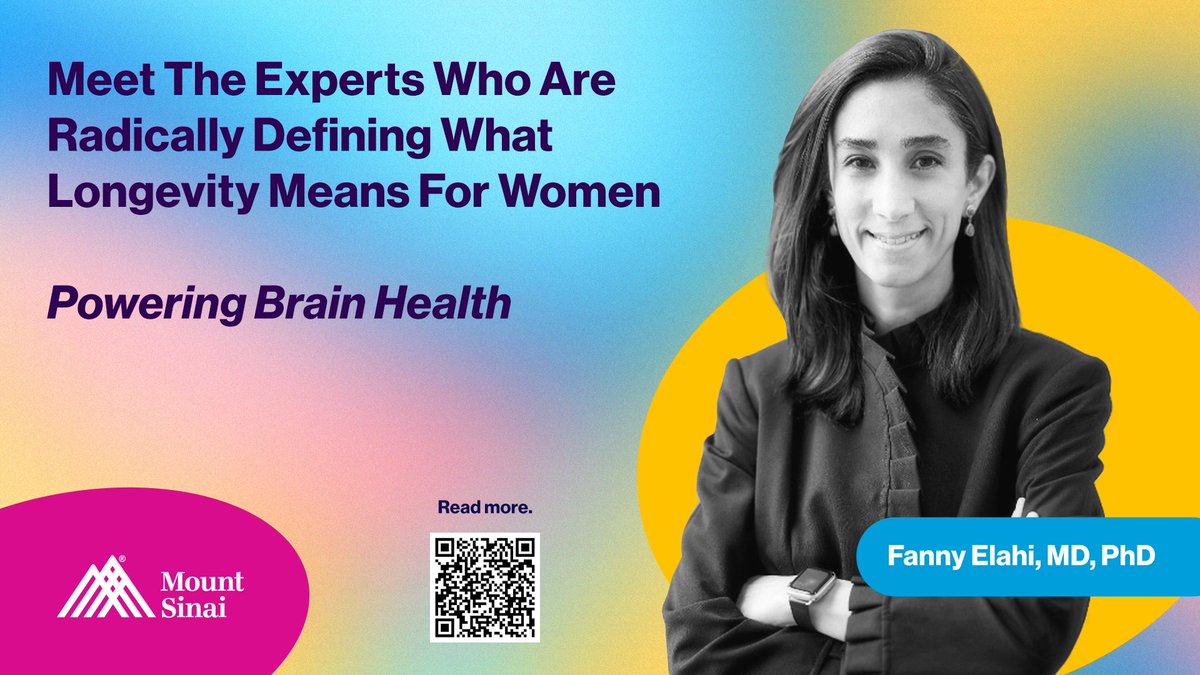 SinaiBrain's tweet image. In celebration of 20 years of Women's Health,
@WomensHealthMag kicks off their first-ever Longevity List with 20 experts in a variety of categories. Congratulations to @IcahnMountSinai's Dr. @FannyElahi who is considered one of the best of the best...👉womenshealthmag.com/health/a653671…