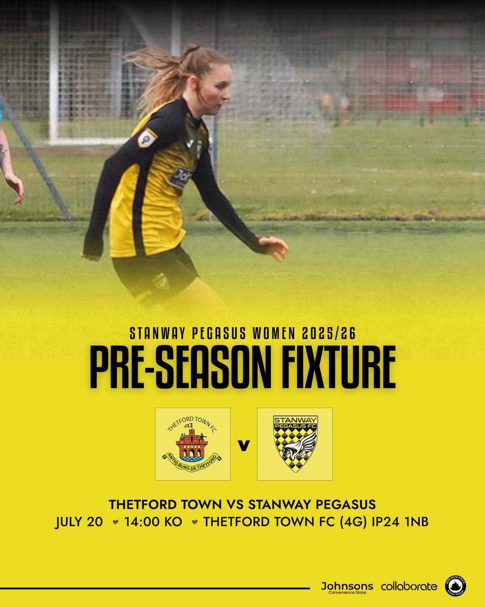 We’re back in action this Sunday for our second pre-season fixture, this time taking on Thetford Town🌳

Let’s keep building momentum!💪

#UTSP || #PreSeason 🟡⚫️