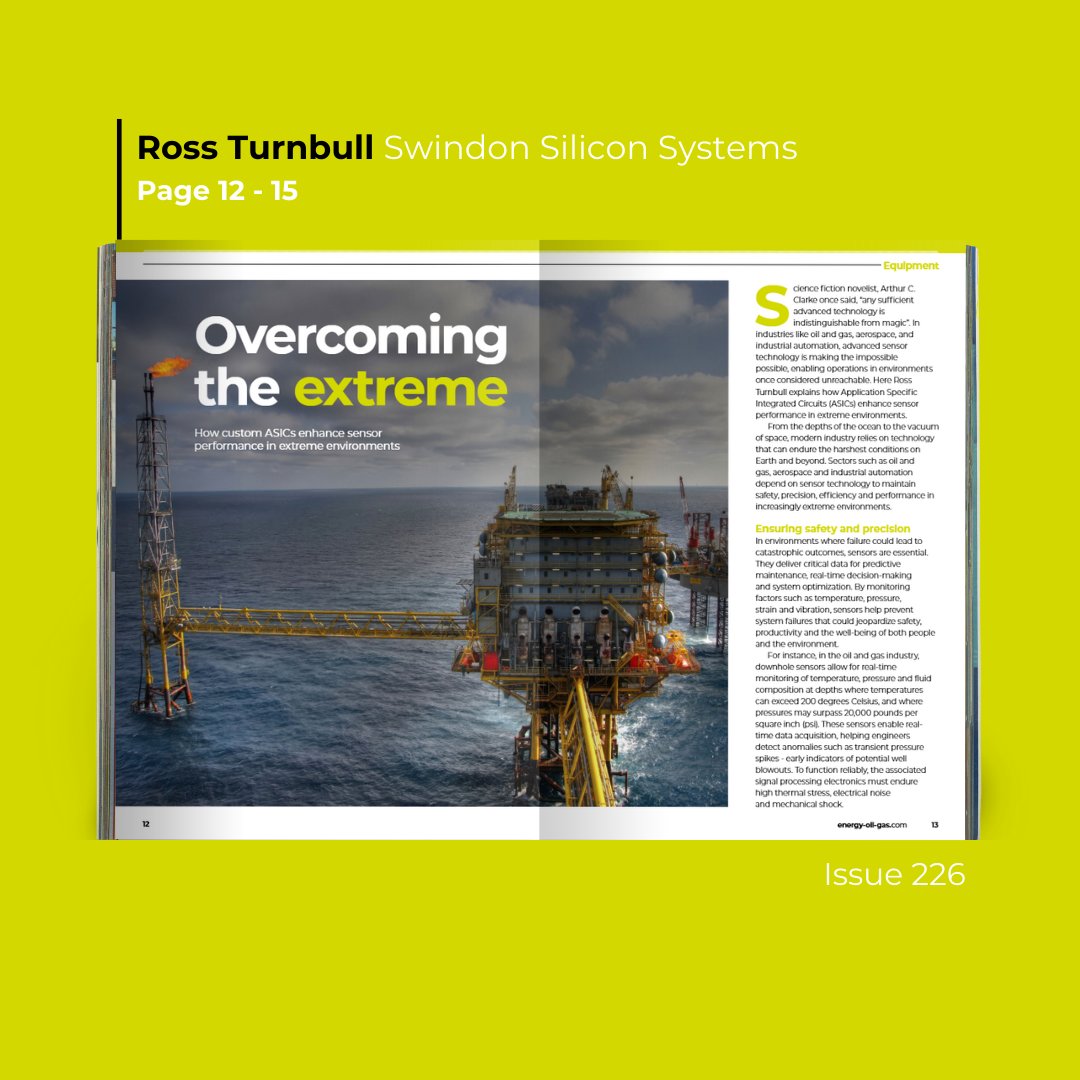 Custom ASICs are redefining reliability in the world’s toughest environments.

Ross Turnbull, Director at Swindon Silicon Systems, explains how custom ASICs are built to endure the harshest environments.

ow.ly/HKZr50WoePV