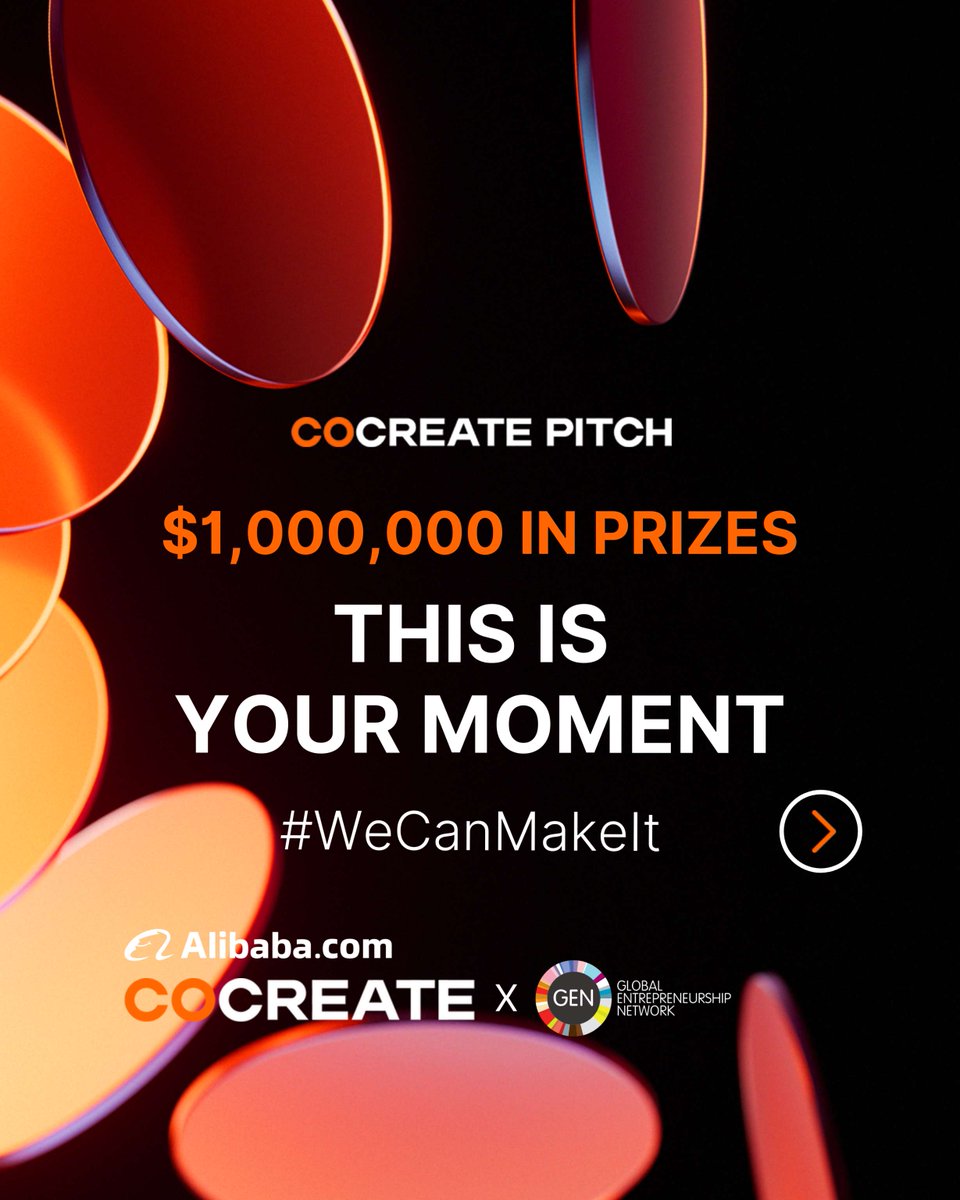 What could your startup do with a share of $1M in prizes + access to a trusted global supply chain network?

GEN + Alibaba.com are inviting bold founders to apply for #CoCreatePitch, the world’s leading product-driven startup competition: go.genglobal.org/cocreate?utm_s…