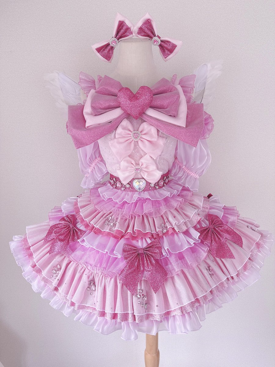 SWEET STEADY 栗田なつか様　<a href="/natsuka_ss0719/">栗田なつか（SWEET STEADY）</a> 生誕衣装🩷🪽✨

昨年に引き続き生誕衣装を制作させていただきました💕
ありがとうございます🩷

今年はぷりきゅあのような可愛さたっぷりリボン沢山なお衣装にしました🎀