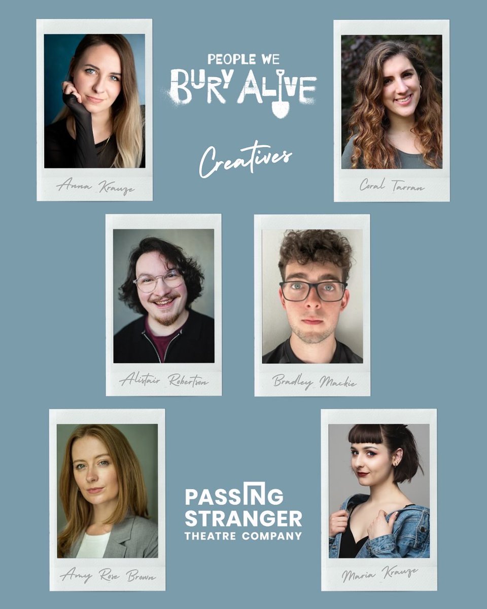 Passing Stranger Theatre Company @edfringe (@passstrangertc) on Twitter photo INTRODUCING #PeopleWeBuryAlive CREATIVES! 🎭📷🏴☠️✍🏼👩🏻🎨👨🏻💻 Come join us <a href="/edfringe/">Edinburgh Festival Fringe</a> for a month! Tickets: edfringe.com/tickets/whats-… #DareToDiscover #KeepItFringe #EdFringe25 #EdFringe2025 #Actor /#Writer #Director #Producer #NewWriting #DarkComedy #EdinburghFestivalFringe INTRODUCING #PeopleWeBuryAlive CREATIVES! 🎭📷🏴☠️✍🏼👩🏻🎨👨🏻💻 Come join us <a href="/edfringe/">Edinburgh Festival Fringe</a> for a month! Tickets: edfringe.com/tickets/whats-… #DareToDiscover #KeepItFringe #EdFringe25 #EdFringe2025 #Actor /#Writer #Director #Producer #NewWriting #DarkComedy #EdinburghFestivalFringe