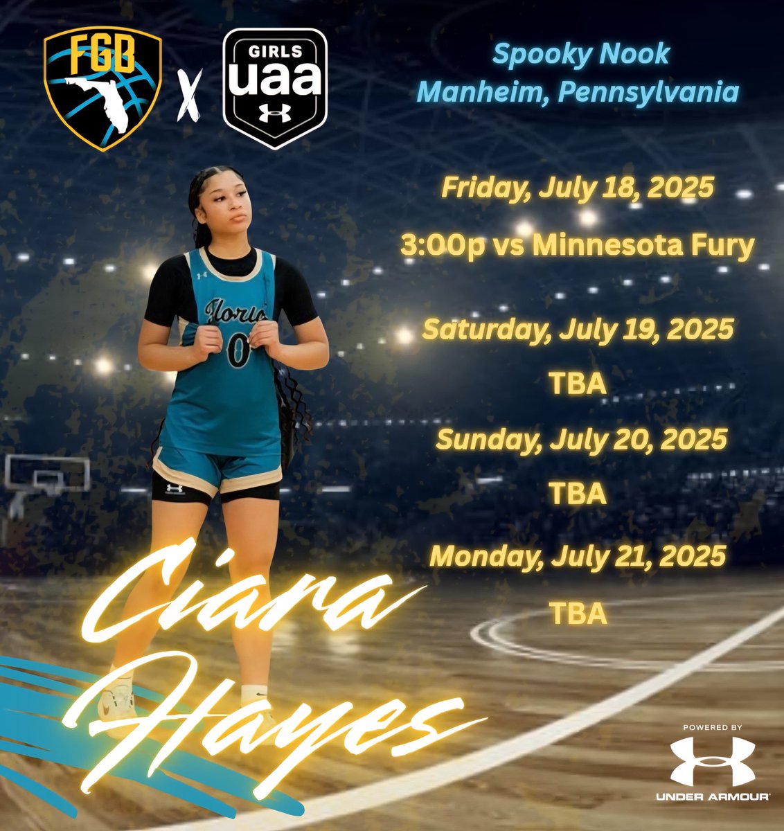 Cece_Hayes2026's tweet image. Last ride…I’m leaving it all on the court‼️