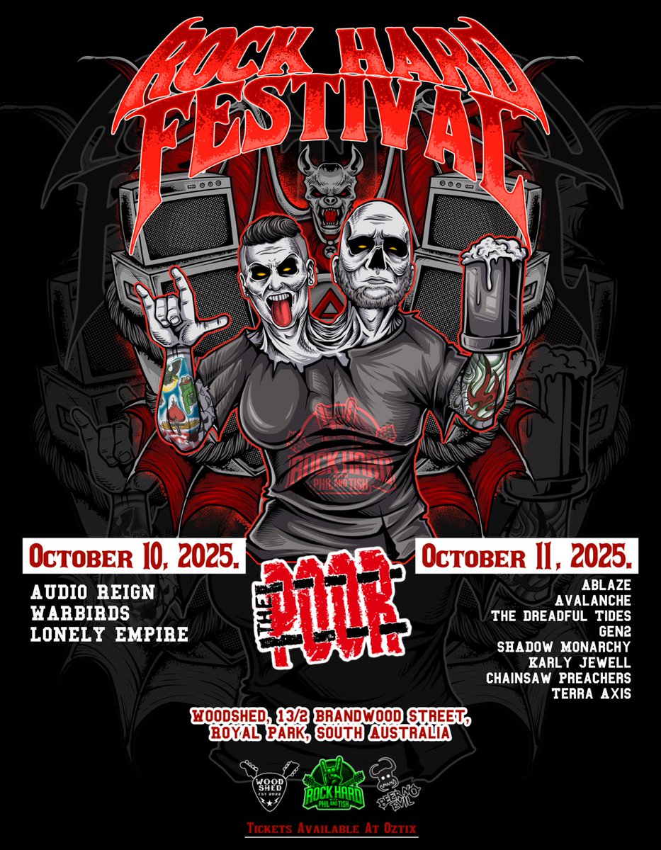 Second date added for Rock Hard Festival. This is the best line up of Aussie Hard Rock you will see, get your tix now at bit.ly/RockHardFestiv…