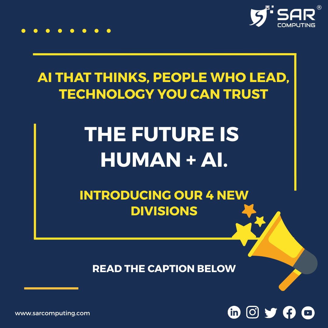 sarcomputing's tweet image. SAR Computing is now a human-led, AI-integrated consultancy, helping businesses adopt AI ethically, securely, and with purpose.
Check out this link to read more: zurl.co/2pafx
#SARComputing #AIwithPurpose #EthicalAI #HumanCentredAI