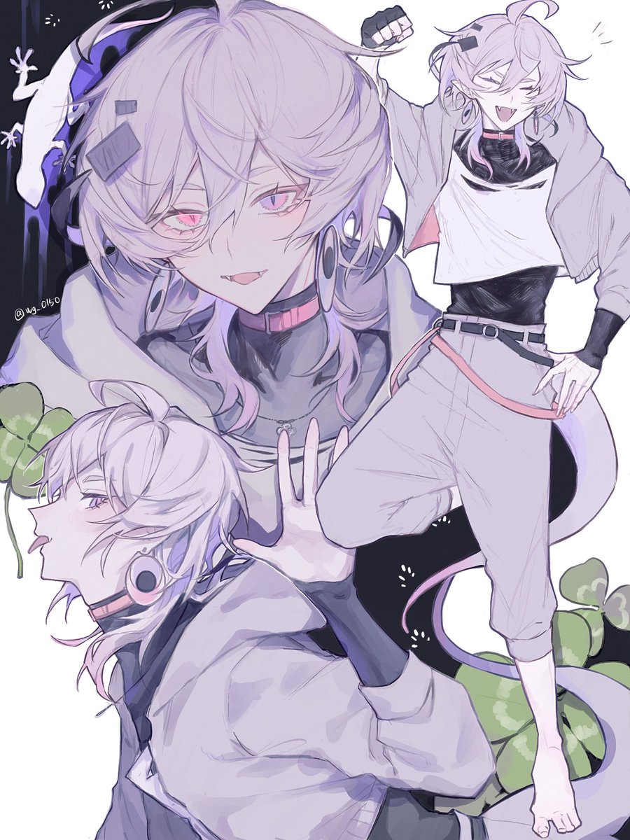 wg_0150's tweet image. #wg_oc
白ヤモリ(と人間)
