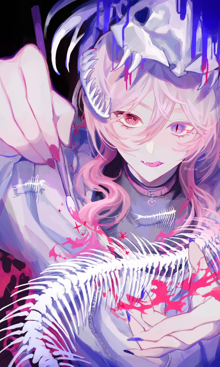 wg_0150's tweet image. #wg_oc
白ヤモリ(と人間)
