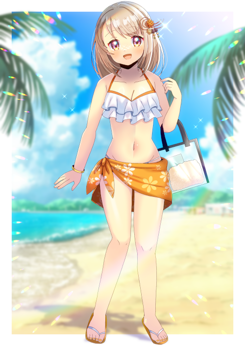 「温泉むすめの道後泉海を描かせて頂きました! リクエスト有難うございます 夏なので」|ヒヨヨ@skeb募集中のイラスト
