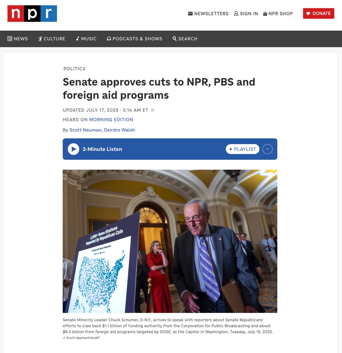 Tough news. But we'll still keep on doing the work, fairly and accurately. loom.ly/3q8-SzA