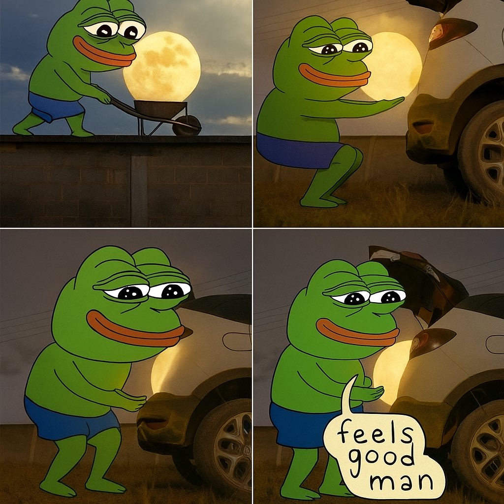 feels good moon 🌕

When Vitalik showers under the moon, you know it’s alt season.

feels good man