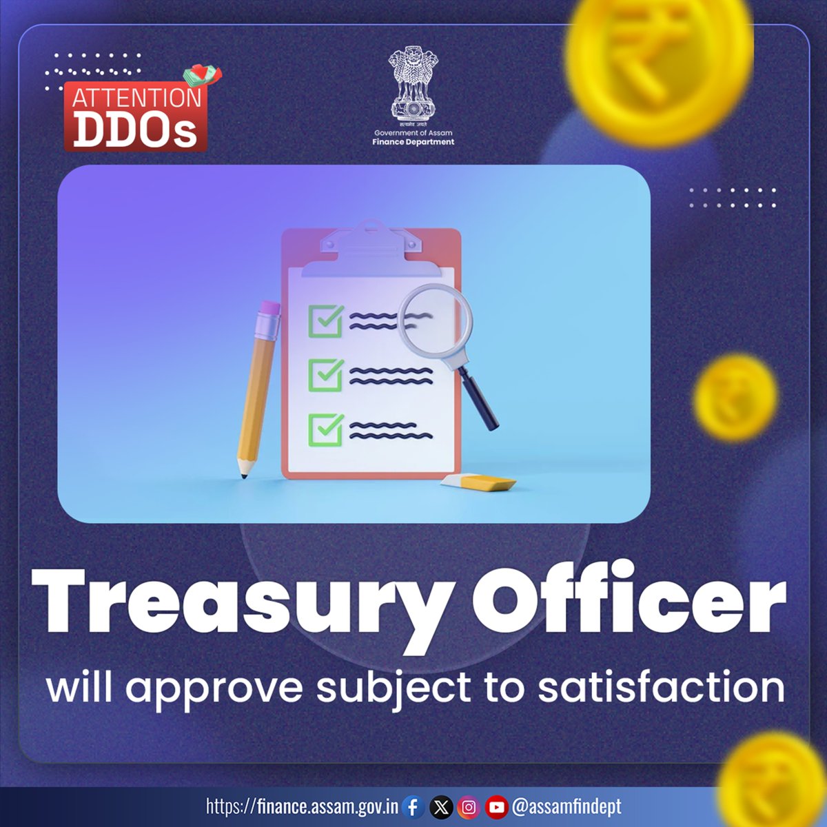 AssamFinDept's tweet image. A new functionality, eKuber Refund Account Number Correction, is now available for DDOs. Bills not credited due to incorrect IFSC or account number can be corrected as per the user manual available at FinAssam Notification Page. #eKuber #Treasury #PublicFinance #DigitalGovernance
