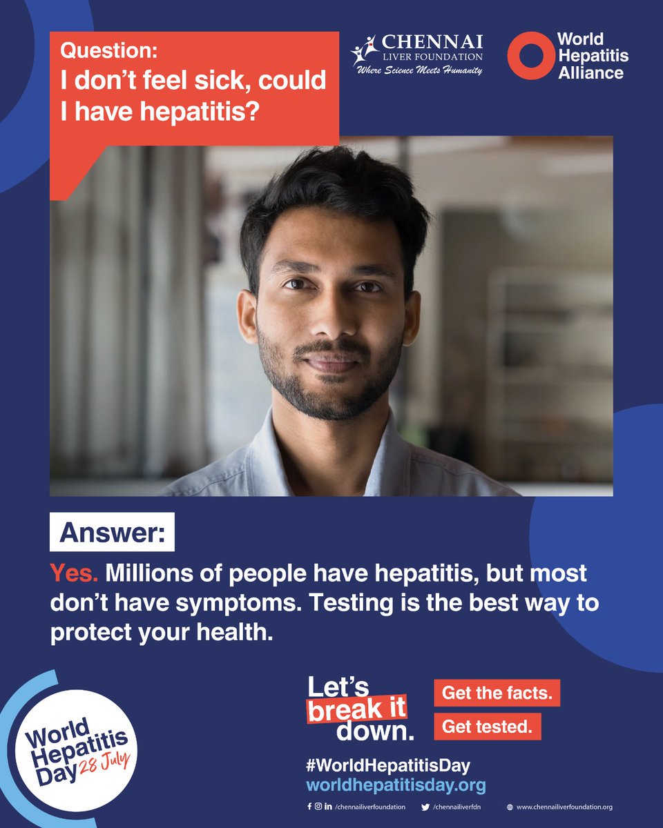 The number of people who are unaware of their status as infected is staggering. Isn't that alarming? 
The answer to that question can be found by taking a simple medical assessment. Take care of your health and future.  
#Liver #CLF #WorldHepatitisDay2025 #WorldHepatitisAlliance
