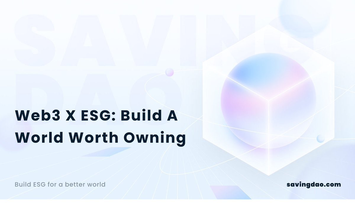 Savingdao's tweet image. Sustainability is no longer a trend — it’s the standard.
But measuring real impact? Still a challenge.

#Web3 flips the script:
🔍 Transparent data
🔗 Immutable records
🏗️ Open participation

ESG is no longer top-down.
It’s bottom-up and chain-native now.#Web3ESG