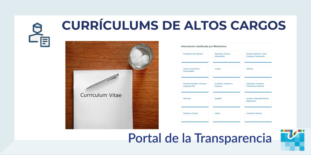 Portal de la Transparencia - España (@transparencia_e) on Twitter photo En el Portal de la #Transparencia <a href="/transparencia_e/">Portal de la Transparencia - España</a> tienes a tu disposición los #currículums actuales de #AltosCargos clasificados por #Ministerios y #OrganismosPúblicos 👉transparencia.gob.es/transparencia/… En el Portal de la #Transparencia <a href="/transparencia_e/">Portal de la Transparencia - España</a> tienes a tu disposición los #currículums actuales de #AltosCargos clasificados por #Ministerios y #OrganismosPúblicos 👉transparencia.gob.es/transparencia/…
